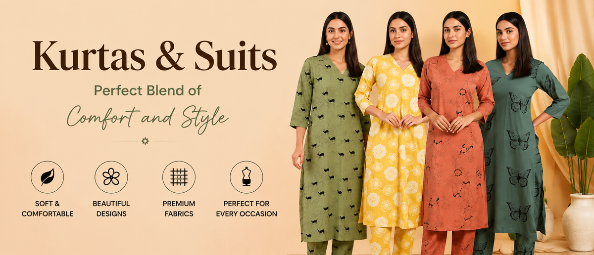 Women's Kurtas & Suits: Perfect Blend of Comfort and Style