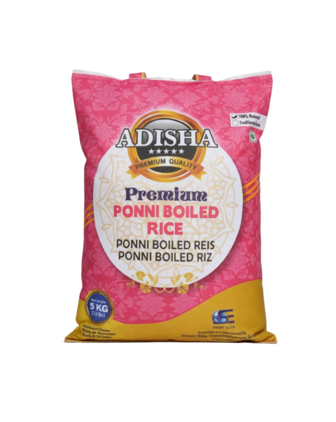 Adisha – 5 kg gekochter Ponni-Reis