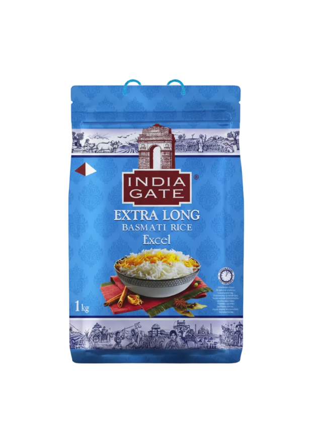India Gate – 1 kg extralanger Basmatireis Excel