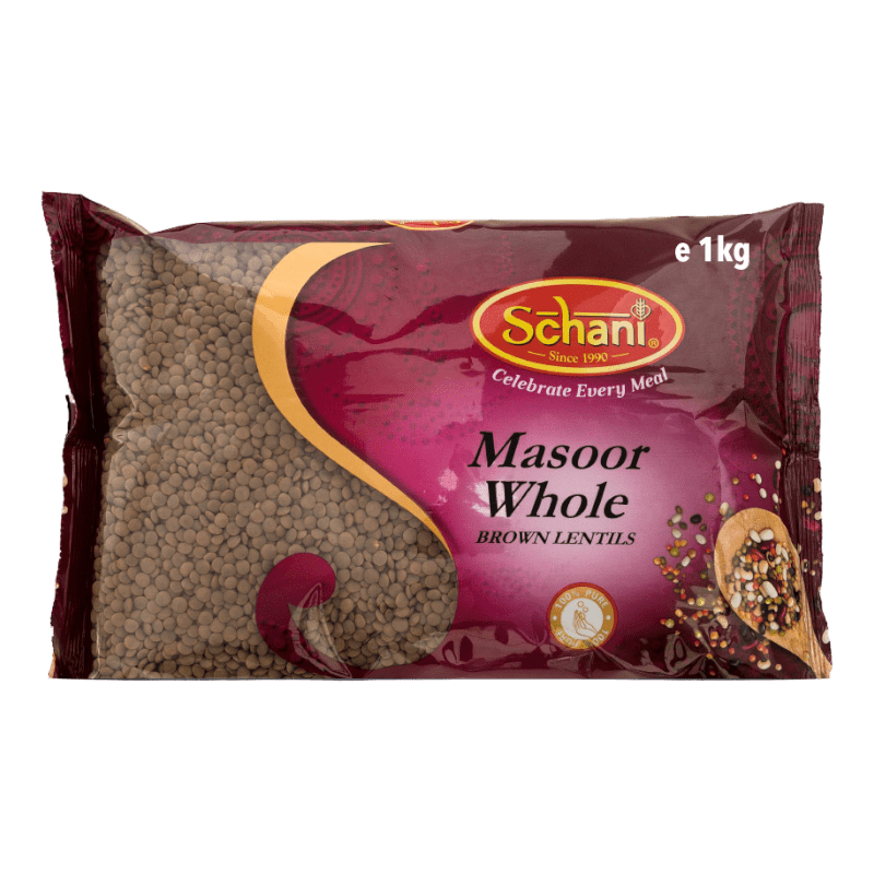 Schani – 1 kg ganze Masoor Dal (braune Linsen)