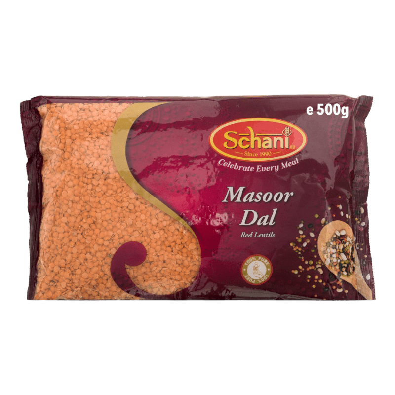 Schani – 500 g Masoor Dal (rote Linsen, halbiert)