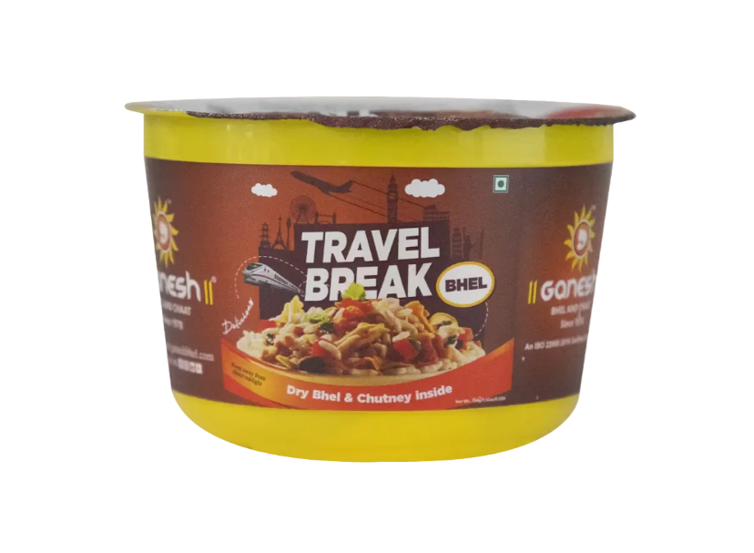 Ganesh Bhel - 100g Trockenbhel mit Chutney (Reisepack)
