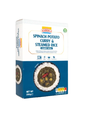 Ashoka - 250g Spinach Potato Curry und Steamed Rice RTE