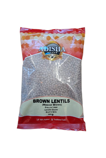 Adisha – 500 g braune Linsen (Masoor Brown)